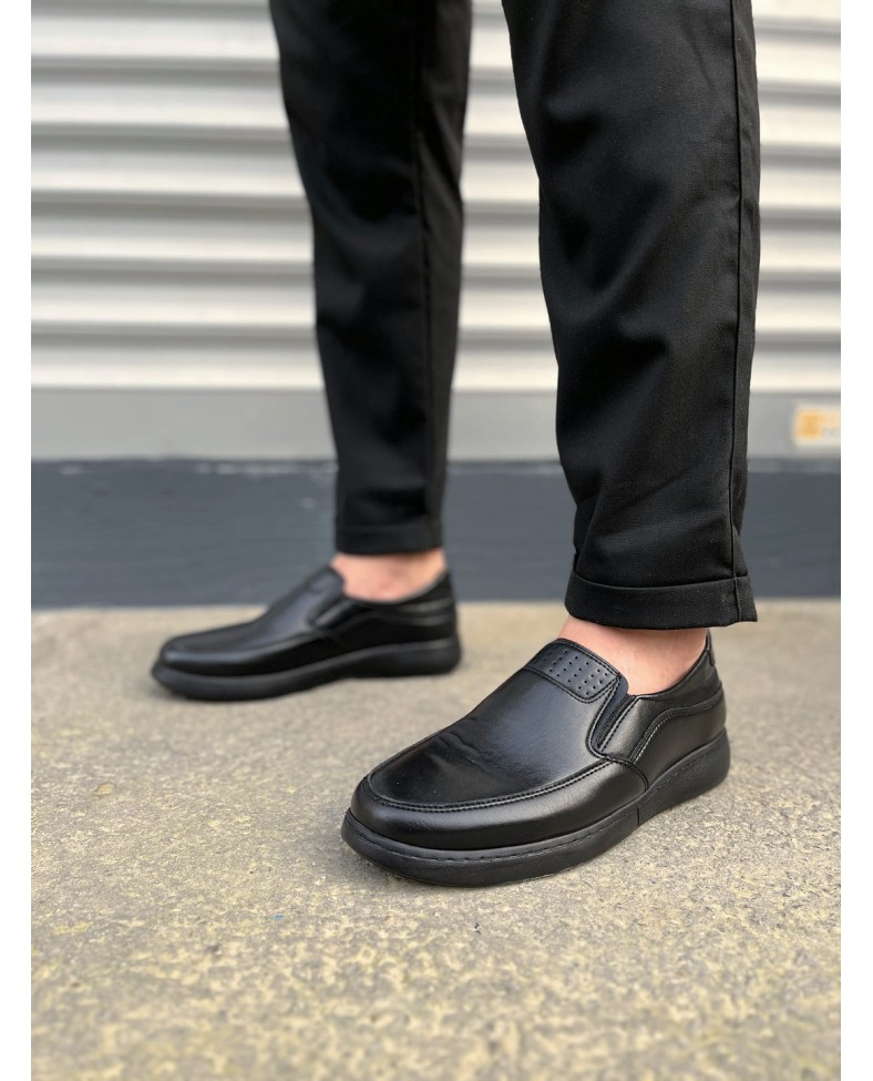 JY0410 Classique Bağcıksız Cilt Erkek Günlük Klasik Ayakkabı CST - Siyah Somersan Giyim | Kadın, Erkek ve Çocuk Moda