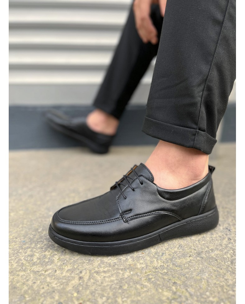 JY0510 Clasica Bağcıklı Cilt Erkek Günlük Klasik Ayakkabı CST - Siyah Somersan Giyim | Kadın, Erkek ve Çocuk Moda