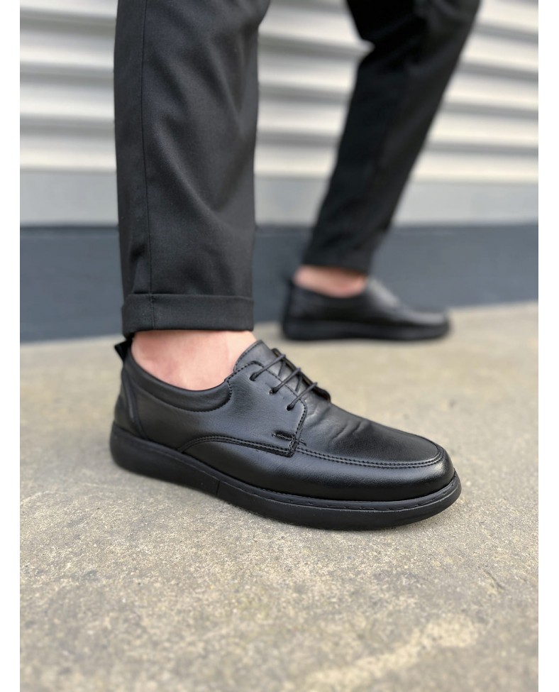 JY0510 Clasica Bağcıklı Cilt Erkek Günlük Klasik Ayakkabı CST - Siyah Somersan Giyim | Kadın, Erkek ve Çocuk Moda