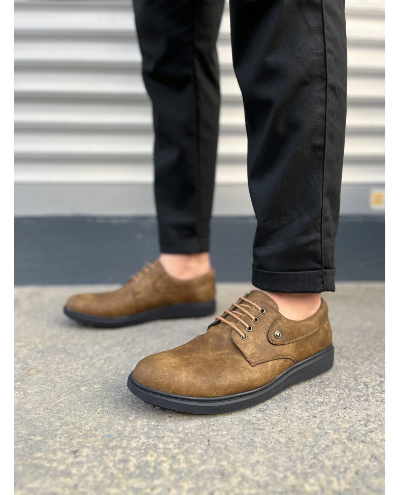 JY0610 Clasico Bağcıklı Cilt Erkek Günlük Klasik Ayakkabı CST - Camel Somersan Giyim | Kadın, Erkek ve Çocuk Moda