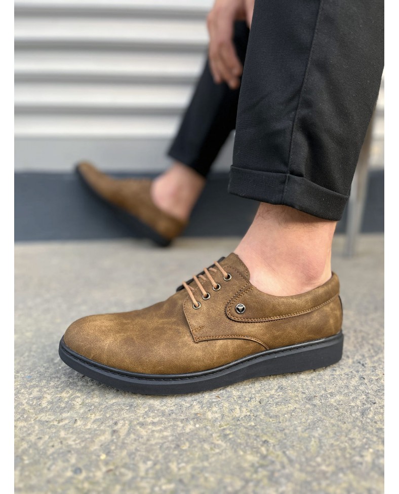 JY0610 Clasico Bağcıklı Cilt Erkek Günlük Klasik Ayakkabı CST - Camel Somersan Giyim | Kadın, Erkek ve Çocuk Moda