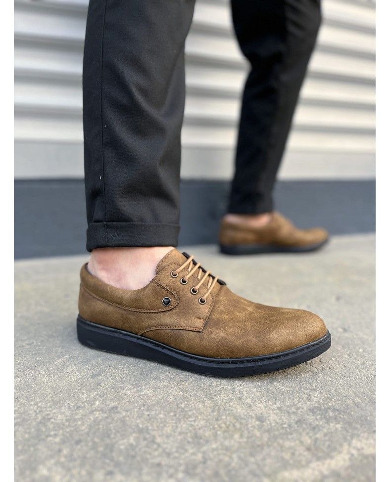 JY0610 Clasico Bağcıklı Cilt Erkek Günlük Klasik Ayakkabı CST - Camel Somersan Giyim | Kadın, Erkek ve Çocuk Moda
