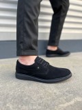 JY0610 Clasico Bağcıklı Süet Erkek Günlük Klasik Ayakkabı SST - Siyah Somersan Giyim | Kadın, Erkek ve Çocuk Moda
