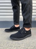 JY0610 Clasico Bağcıklı Süet Erkek Günlük Klasik Ayakkabı SST - Siyah Somersan Giyim | Kadın, Erkek ve Çocuk Moda