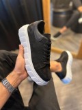 JY144 Volt Bağcıklı Süet Erkek Günlük Sneaker Yüksek Taban Ayakkabı SBT Siyah