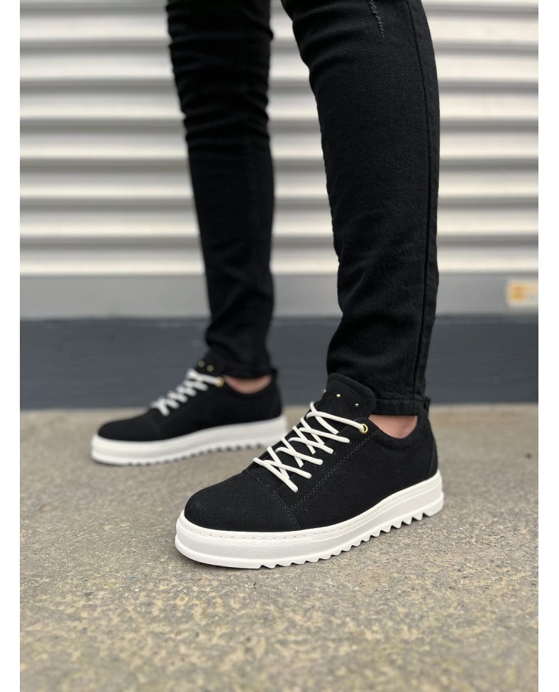 JY152 Cool Bağcıklı Süet Erkek Günlük Spor Klasik Ayakkabı SBT - Siyah Somersan Giyim | Kadın, Erkek ve Çocuk Moda