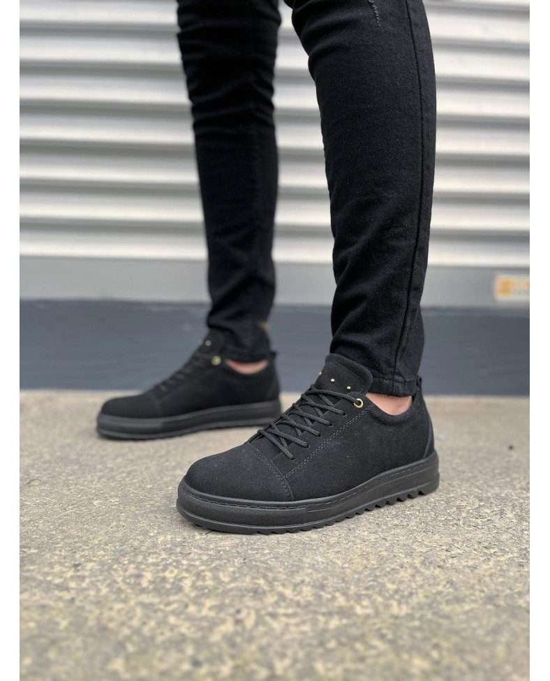 JY152 Cool Bağcıklı Süet Erkek Günlük Spor Klasik Ayakkabı SST - Siyah Somersan Giyim | Kadın, Erkek ve Çocuk Moda