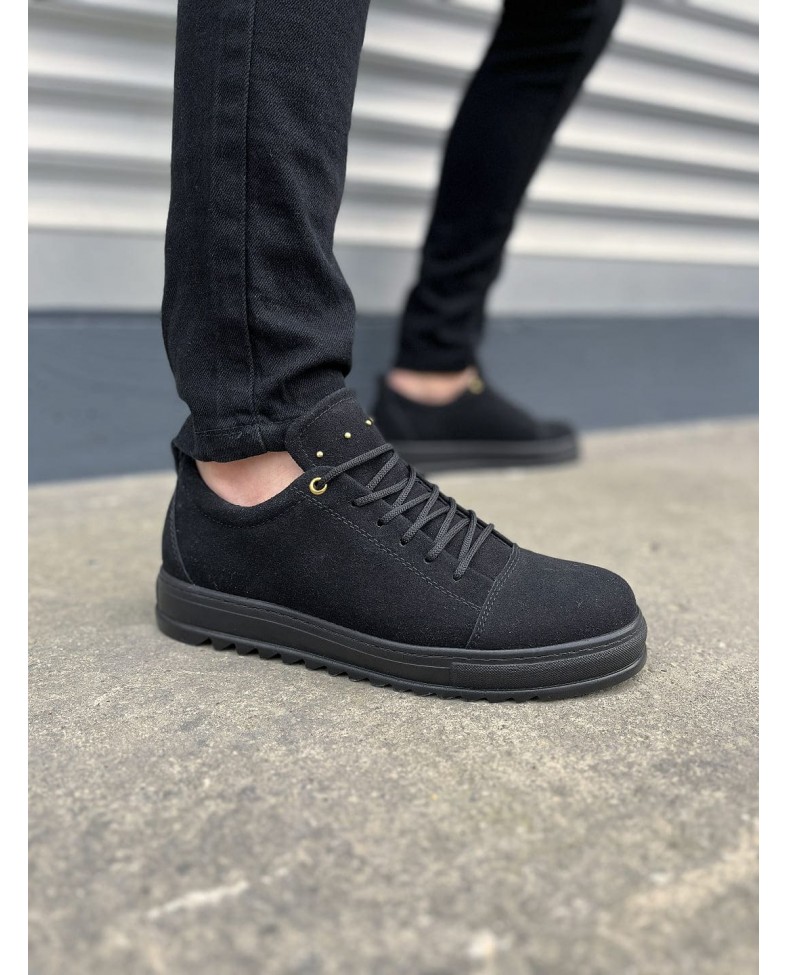 JY152 Cool Bağcıklı Süet Erkek Günlük Spor Klasik Ayakkabı SST - Siyah Somersan Giyim | Kadın, Erkek ve Çocuk Moda