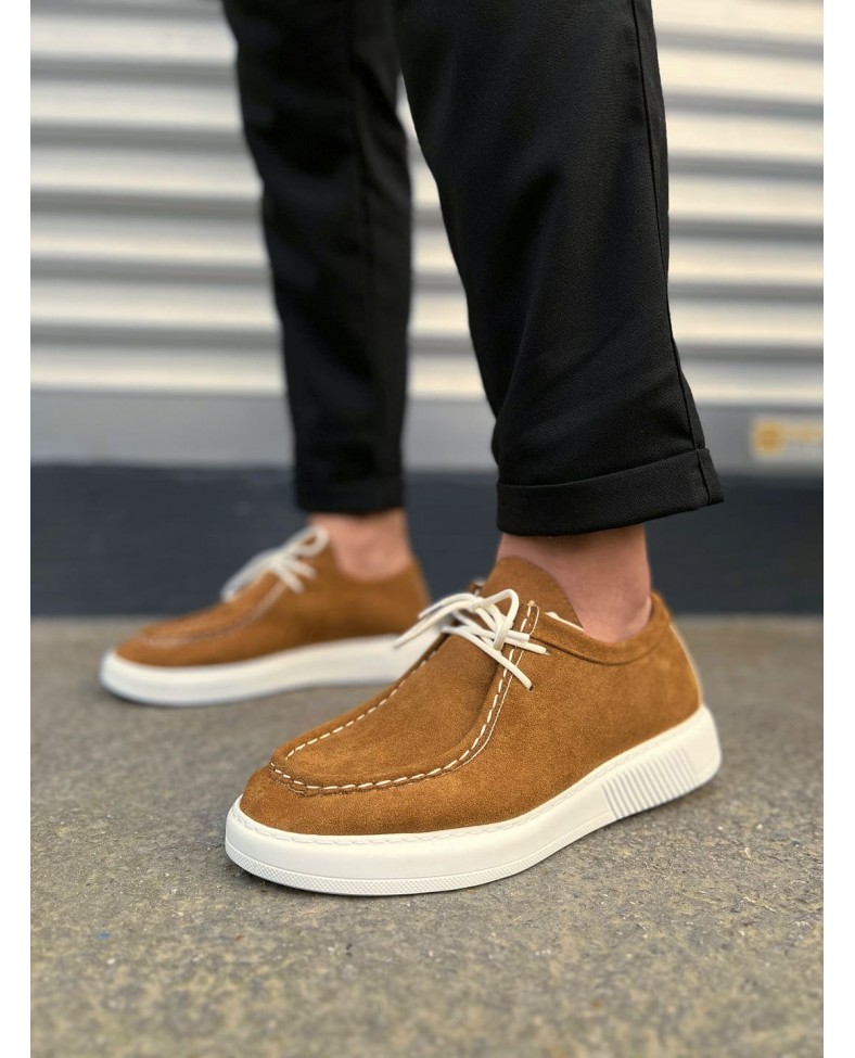 JY170 Tornado Bağcıklı Süet Erkek Günlük Spor Klasik Ayakkabı SBT - Taba Somersan Giyim | Kadın, Erkek ve Çocuk Moda