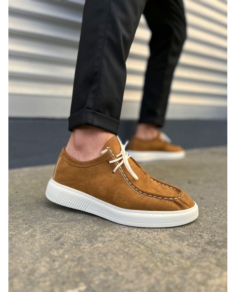 JY170 Tornado Bağcıklı Süet Erkek Günlük Spor Klasik Ayakkabı SBT - Taba Somersan Giyim | Kadın, Erkek ve Çocuk Moda