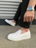 JY180 Estilo X Bağcıksız Cilt Erkek Günlük Spor Klasik Ayakkabı CBT - Beyaz Somersan Giyim | Kadın, Erkek ve Çocuk Moda