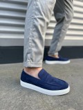 JY180 Estilo X Bağcıksız Süet Erkek Günlük Spor Klasik Ayakkabı SBT - Lacivert Somersan Giyim | Kadın, Erkek ve Çocuk Moda