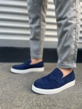JY180 Estilo X Bağcıksız Süet Erkek Günlük Spor Klasik Ayakkabı SBT - Lacivert Somersan Giyim | Kadın, Erkek ve Çocuk Moda