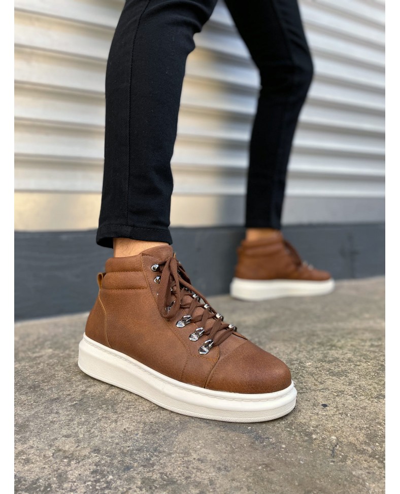 JY206 Ottawa Bağcıklı Ortopedik Taban Cilt Erkek Spor Bot CBT - Taba Somersan Giyim | Kadın, Erkek ve Çocuk Moda