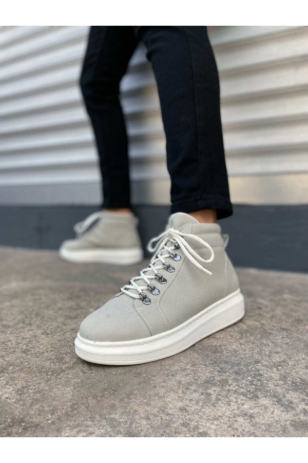 JY206 Ottawa Bağcıklı Ortopedik Taban Süet Erkek Spor Bot SBT - Gri