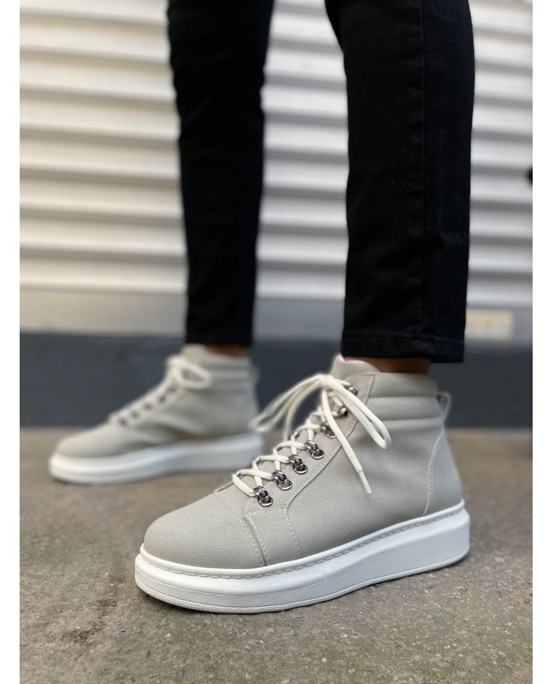 JY206 Ottawa Bağcıklı Ortopedik Taban Süet Erkek Spor Bot SBT - Gri Somersan Giyim | Kadın, Erkek ve Çocuk Moda