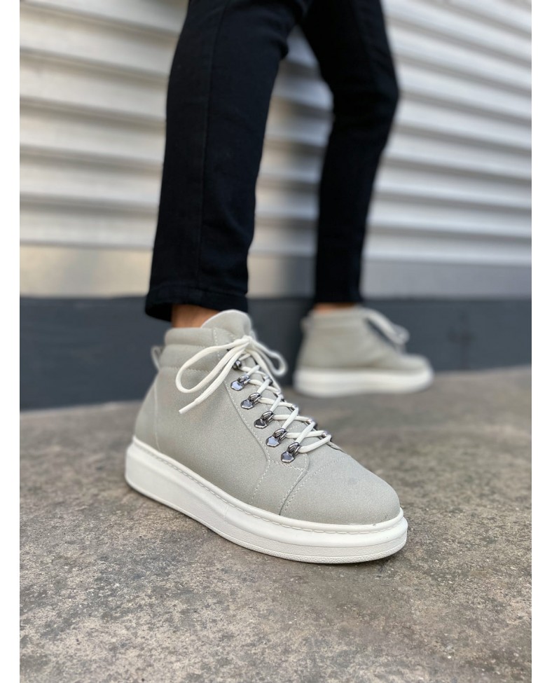 JY206 Ottawa Bağcıklı Ortopedik Taban Süet Erkek Spor Bot SBT - Gri Somersan Giyim | Kadın, Erkek ve Çocuk Moda