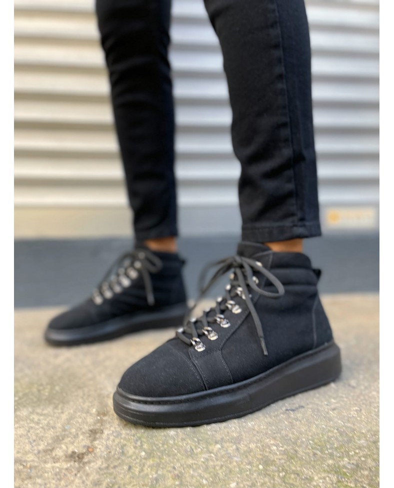 JY206 Ottawa Bağcıklı Ortopedik Taban Süet Erkek Spor Bot SST - Siyah Somersan Giyim | Kadın, Erkek ve Çocuk Moda