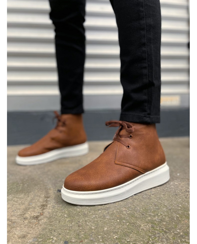 JY207 Oslo Bağcıklı Ortopedik Taban Cilt Erkek Spor Bot CBT - Taba Somersan Giyim | Kadın, Erkek ve Çocuk Moda