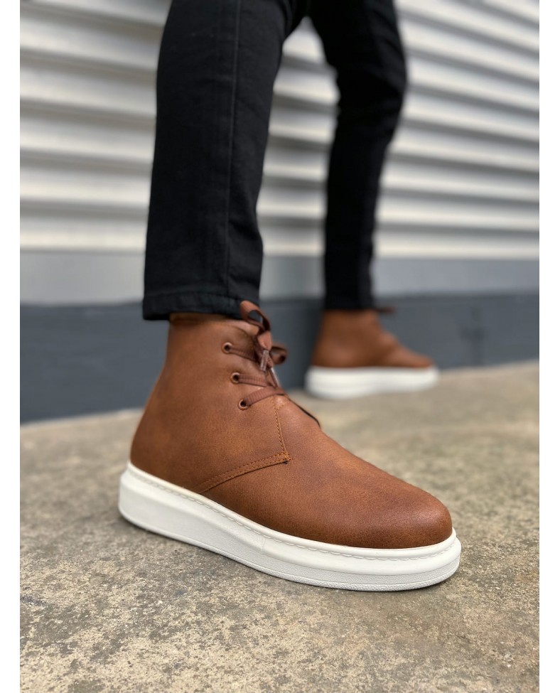 JY207 Oslo Bağcıklı Ortopedik Taban Cilt Erkek Spor Bot CBT - Taba Somersan Giyim | Kadın, Erkek ve Çocuk Moda