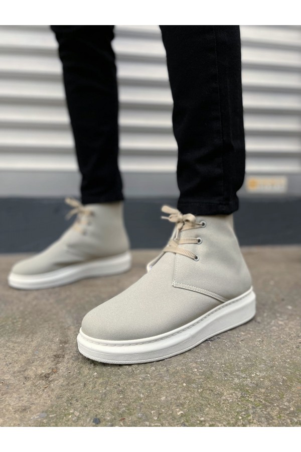 JY207 Oslo Bağcıklı Ortopedik Taban Süet Erkek Spor Bot SBT - Gri