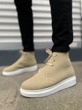 JY207 Oslo Bağcıklı Ortopedik Taban Süet Erkek Spor Bot SBT - Krem Somersan Giyim | Kadın, Erkek ve Çocuk Moda