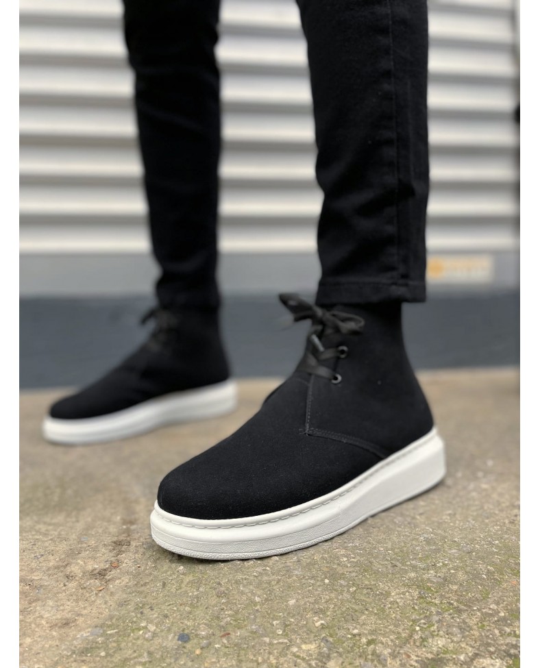 JY207 Oslo Bağcıklı Ortopedik Taban Süet Erkek Spor Bot SBT - Siyah Somersan Giyim | Kadın, Erkek ve Çocuk Moda