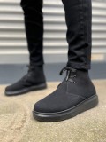 JY207 Oslo Bağcıklı Ortopedik Taban Süet Erkek Spor Bot SST - Siyah Somersan Giyim | Kadın, Erkek ve Çocuk Moda
