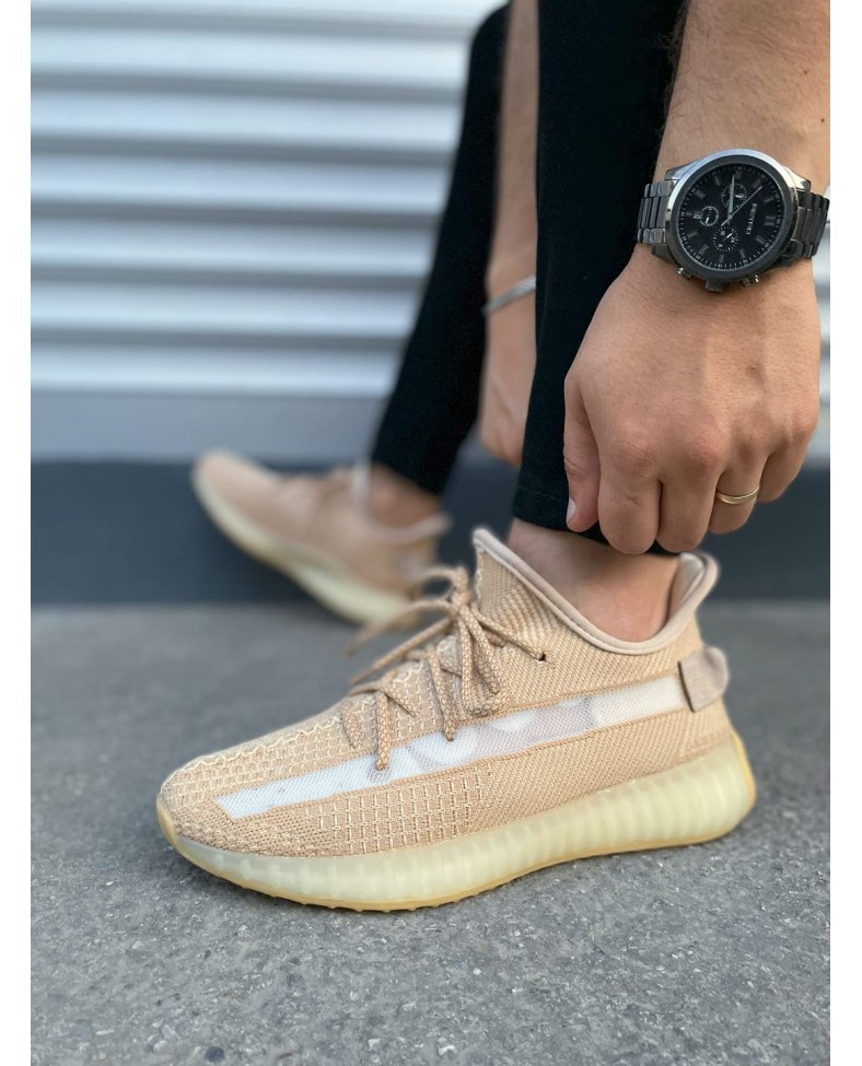 JY305 Pulse Bağcıklı Triko Kumaş Erkek Günlük Spor Ayakkabı TBT - Bej Somersan Giyim | Kadın, Erkek ve Çocuk Moda