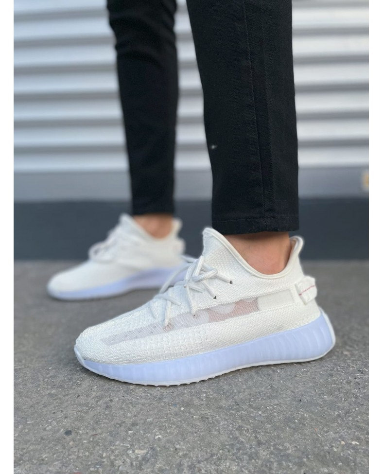 JY305 Pulse Bağcıklı Triko Kumaş Erkek Günlük Spor Ayakkabı TBT - Beyaz Somersan Giyim | Kadın, Erkek ve Çocuk Moda