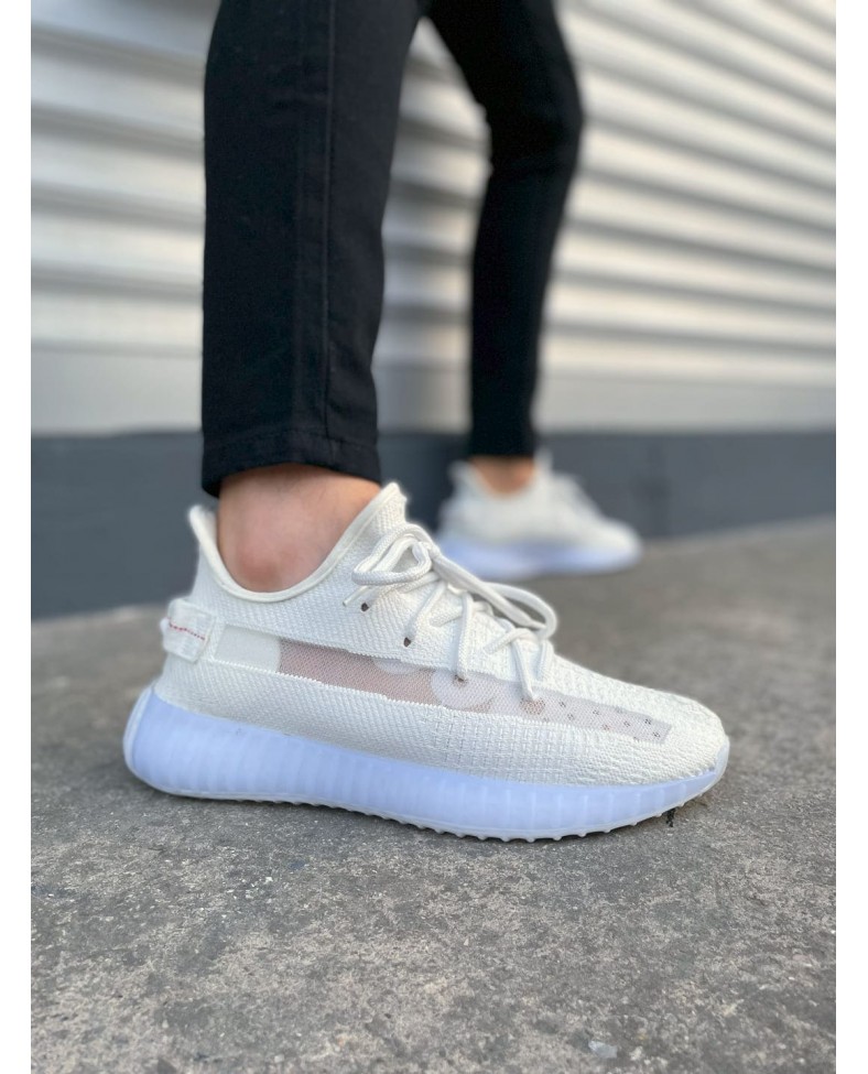 JY305 Pulse Bağcıklı Triko Kumaş Erkek Günlük Spor Ayakkabı TBT - Beyaz Somersan Giyim | Kadın, Erkek ve Çocuk Moda