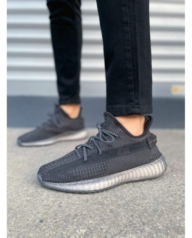 JY305 Pulse Bağcıklı Triko Kumaş Erkek Günlük Spor Ayakkabı TBT - Siyah Somersan Giyim | Kadın, Erkek ve Çocuk Moda