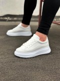 JY507 Alone Bağcıklı Cilt Erkek Günlük Sneaker Ayakkabı CBT Beyaz