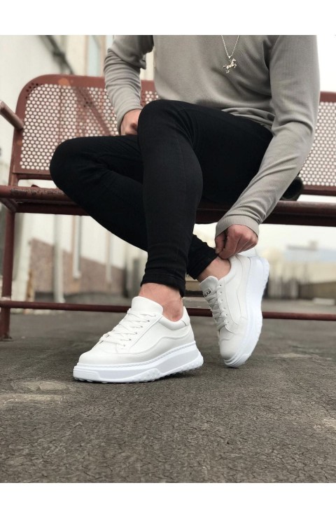JY507 Alone Bağcıklı Cilt Erkek Günlük Sneaker Ayakkabı CBT Beyaz