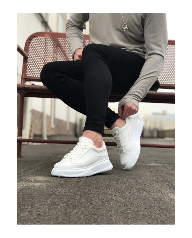 JY507 Alone Bağcıklı Cilt Erkek Günlük Sneaker Ayakkabı CBT Beyaz