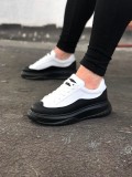 JY507 Alone Bağcıklı Cilt Erkek Günlük Sneaker Ayakkabı CST Beyaz/Siyah