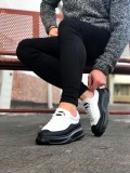 JY507 Alone Bağcıklı Cilt Erkek Günlük Sneaker Ayakkabı CST Beyaz/Siyah