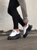 JY507 Alone Bağcıklı Cilt Erkek Günlük Sneaker Ayakkabı CST Beyaz/Siyah