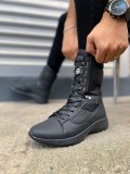 JY799 Verton Bağcıklı Ortopedik Taban Günlük Cilt Erkek Askeri Postal Bot CST Siyah Somersan Giyim | Kadın, Erkek ve Çocuk Moda