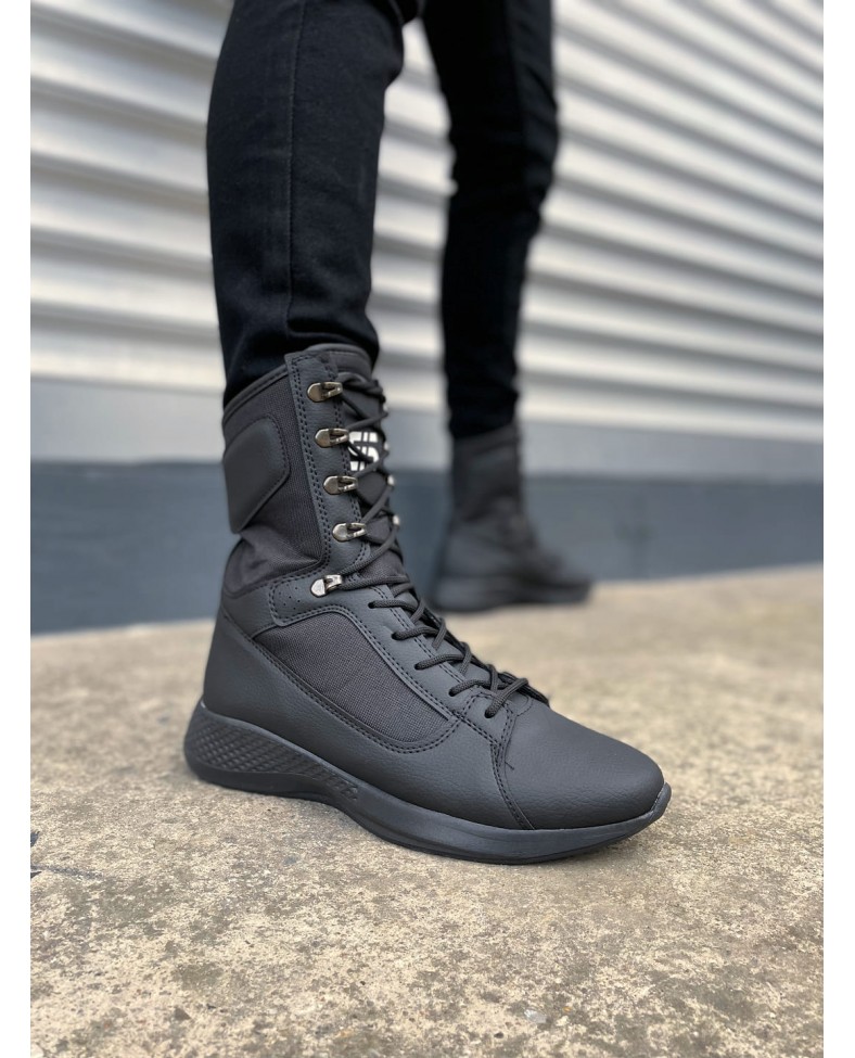 JY799 Verton Bağcıklı Ortopedik Taban Günlük Cilt Erkek Askeri Postal Bot CST Siyah Somersan Giyim | Kadın, Erkek ve Çocuk Moda