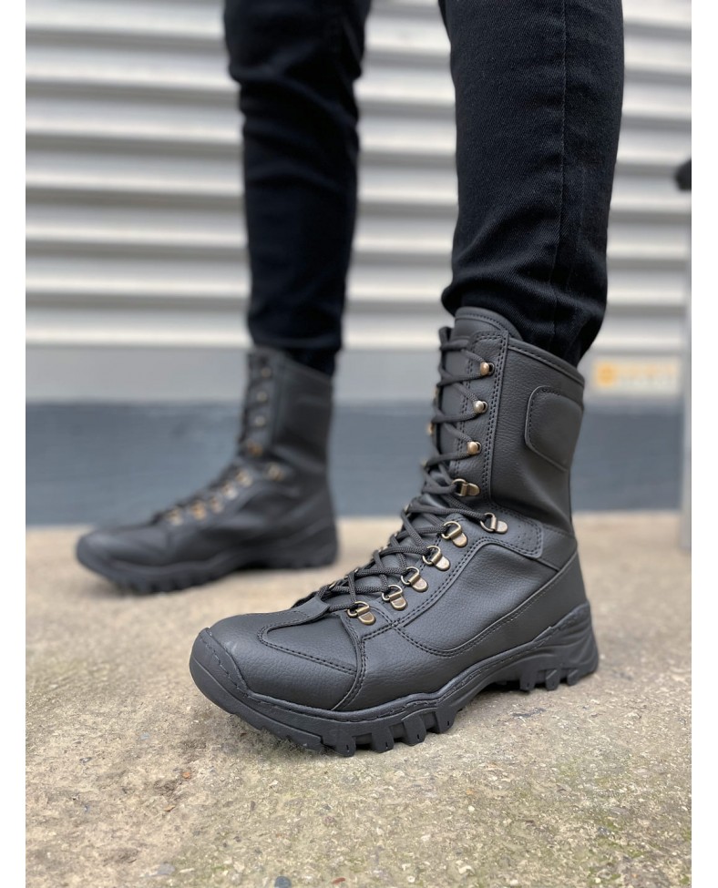 JY999 Strike Bağcıklı Ortopedik Taban Günlük Cilt Erkek Askeri Postal Bot CST Siyah Somersan Giyim | Kadın, Erkek ve Çocuk Moda