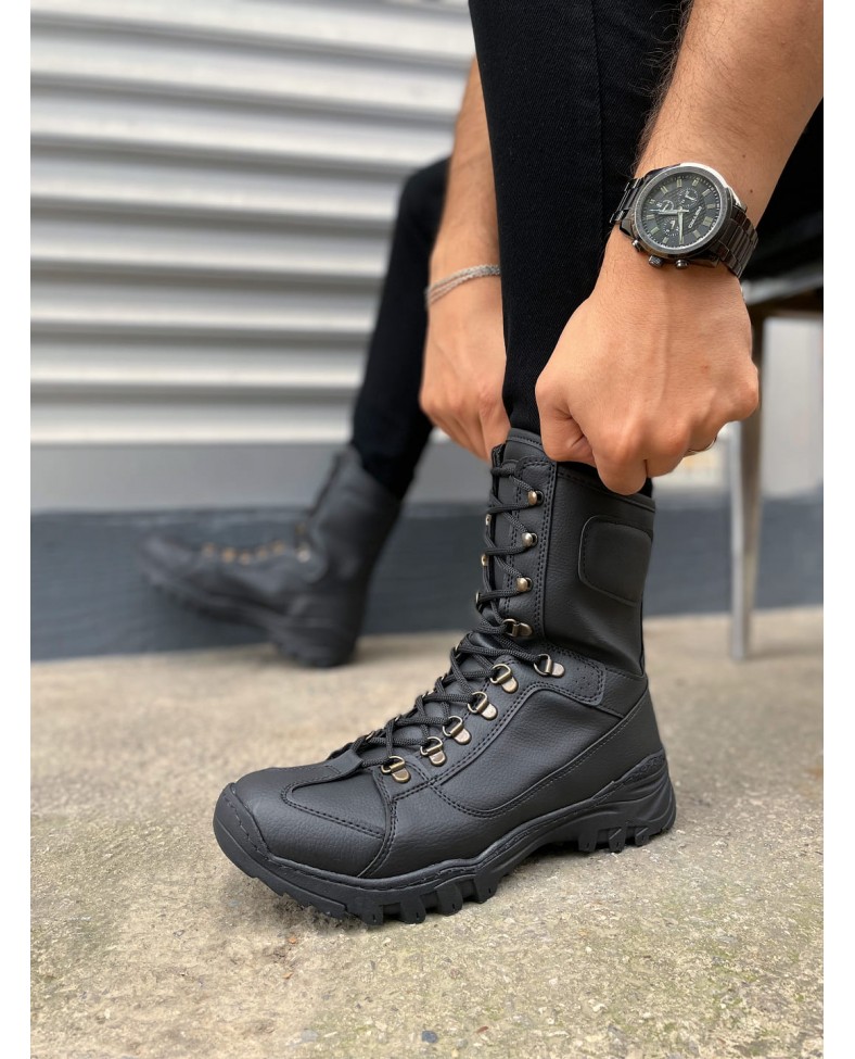 JY999 Strike Bağcıklı Ortopedik Taban Günlük Cilt Erkek Askeri Postal Bot CST Siyah Somersan Giyim | Kadın, Erkek ve Çocuk Moda