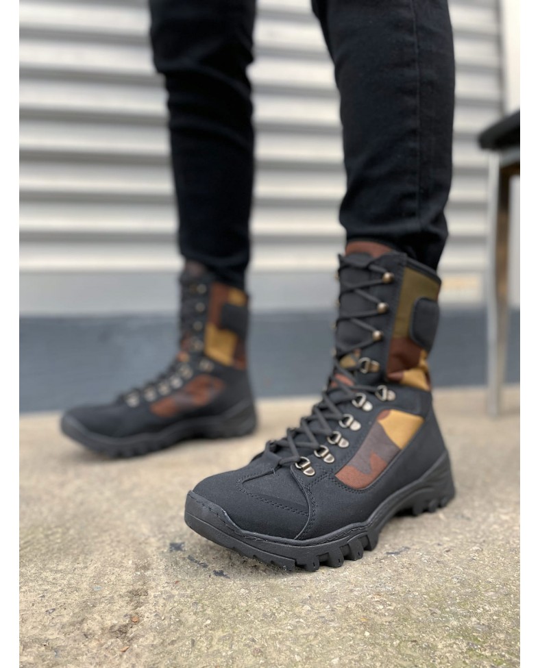 JY999 Strike Bağcıklı Ortopedik Taban Günlük Cilt Erkek Askeri Postal Bot CST Siyah/Haki Somersan Giyim | Kadın, Erkek ve Çocuk Moda