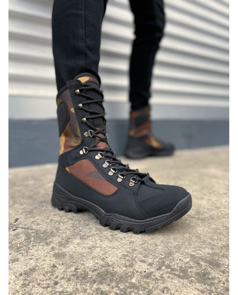 JY999 Strike Bağcıklı Ortopedik Taban Günlük Cilt Erkek Askeri Postal Bot CST Siyah/Haki Somersan Giyim | Kadın, Erkek ve Çocuk Moda