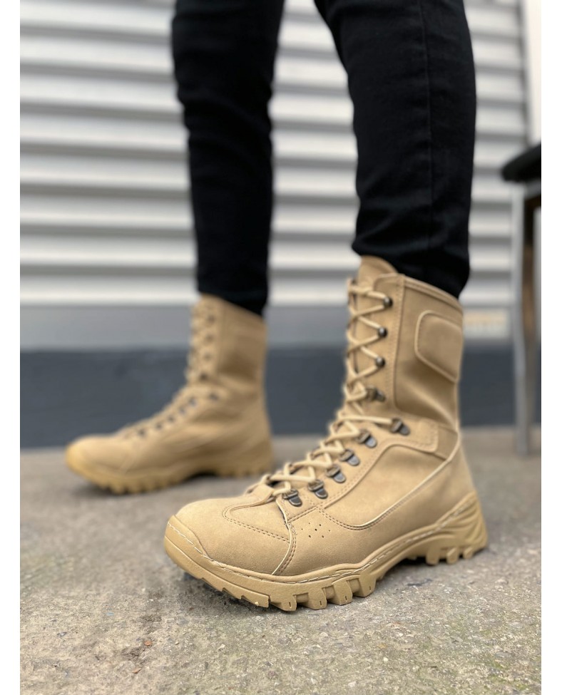 JY999 Strike Bağcıklı Ortopedik Taban Günlük Süet Erkek Askeri Postal Bot SKT Kum Somersan Giyim | Kadın, Erkek ve Çocuk Moda