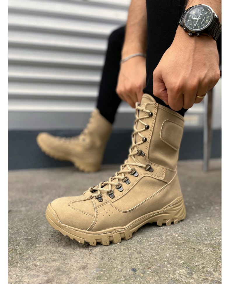JY999 Strike Bağcıklı Ortopedik Taban Günlük Süet Erkek Askeri Postal Bot SKT Kum Somersan Giyim | Kadın, Erkek ve Çocuk Moda