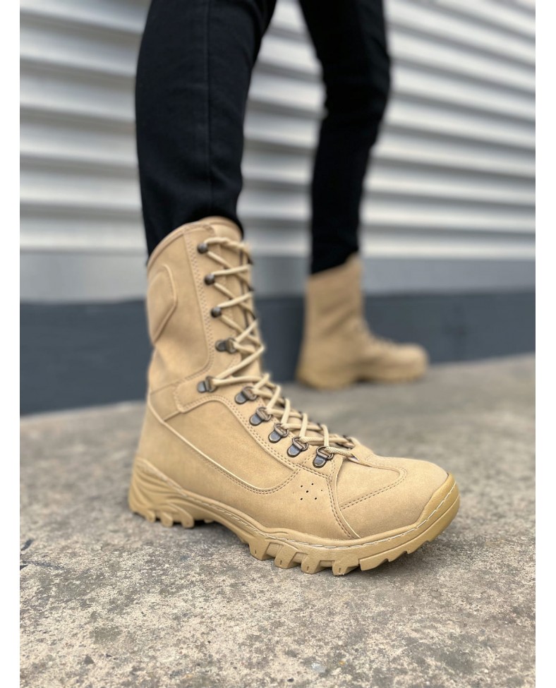 JY999 Strike Bağcıklı Ortopedik Taban Günlük Süet Erkek Askeri Postal Bot SKT Kum Somersan Giyim | Kadın, Erkek ve Çocuk Moda