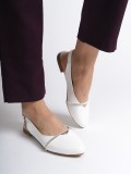 ALLISON Tokalı Ortopedik Rahat Taban Taş Detaylı Kadın Babet Ayakkabı  CKT - Beyaz Somersan Giyim | Kadın, Erkek ve Çocuk Moda