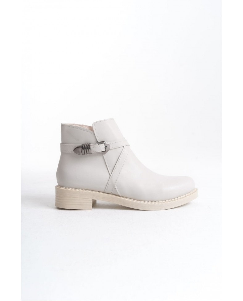 ALMILA Fermuarlı Lastikli Ortopedik Taban Topuklu Kadın Bot  CKT - Krem Somersan Giyim | Kadın, Erkek ve Çocuk Moda