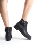 ALMILA Fermuarlı Lastikli Ortopedik Taban Topuklu Kadın Bot CST - Siyah Somersan Giyim | Kadın, Erkek ve Çocuk Moda